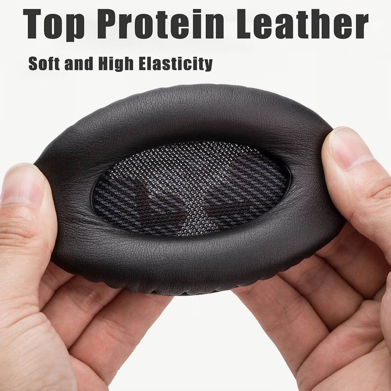 Luckvan Replacement Ear Pads for Bose Headphone Ear Cups for QuietComfort 15 25 35 QC2 Bose QC15 QC25 QC35,QC35II AE2,AE2i, AE2w, SoundTrue, SoundLink(Around-Ear) Headphones (Black) - Image 3